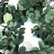 6 ft long Frosted Green Artificial Eucalyptus Leaves Ivory Roses Vine Garland